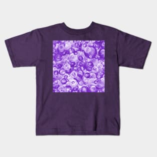 Purple Grape Candy Bubble Pattern Kids T-Shirt